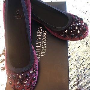 NEW!Simply Vera Wang💕Beaded Ballet Flats🌸 Size6